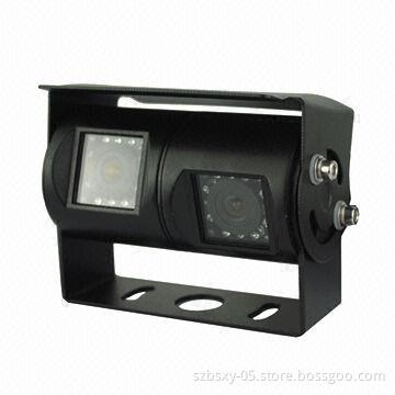 Heavy-duty waterproof IP69K rear view camera twin camera with infrared LED lights